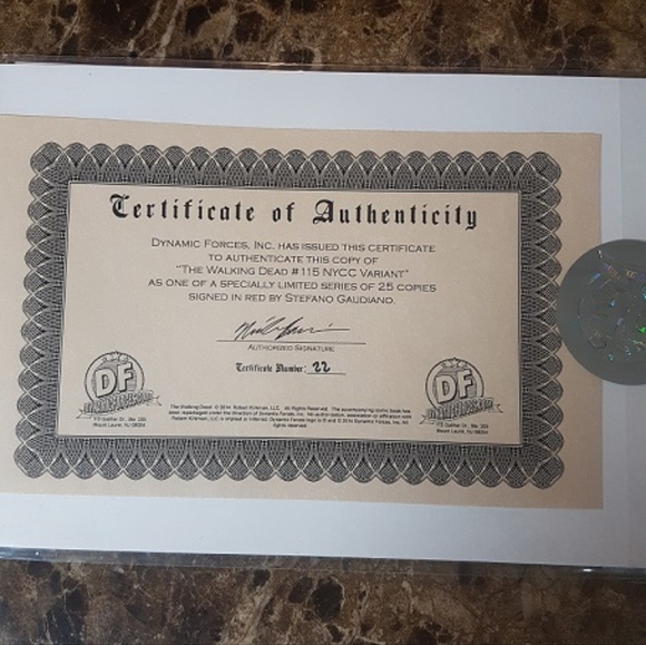 The Walking Dead #115 O - Signed By Gaudiano - Image Comics - NM - Picture 2 of 3